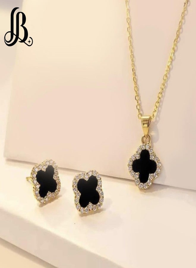 LaBling Studded Jewelry Set for Women | Designer Jewelry Set for Women | Lovely Gift - Black - Image 5